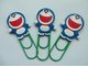 Lovely Doraemon Rubber PVC Bookmark With Green Clip , Mini Size , Best Christmas Gift For Children supplier