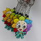 Colorful Flower Shape PVC Toy Keychain Key Holder With High Quality Metal Chain, Double-sided Embossed Logo supplier