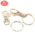Jiayang Silver metal ripple key chain key ring with chain