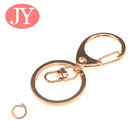gold color flat keyring connector claps jumpring keyring snap hooks gold color rose gold flat keyring for key