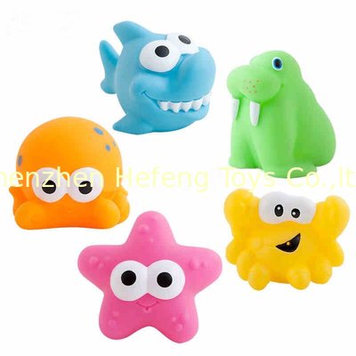 Soft Plastic Animal Toy Dinosaur Bath Toy and Duck Eco-friendly Bath Toy for Baby