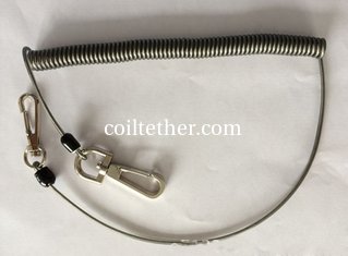 China Semi-transparent safe spring steel wire lanyard with custom colors and sizes factory direc supplier