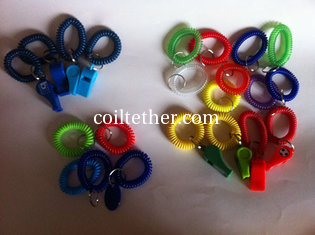 China Best Quality PU Spiral Coil Bands w/Custom Logo Printing Whistles supplier