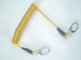 Yellow coil steel lanyard with end fittings high quality retracting coil cable with oval h supplier
