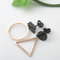 Fashion Lady Stainless Steel Geometry Ear Stud Earring , Gold Asymmetric earrings, Geometric earrings with Rose Gold supplier