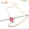 Red Four Leaf Clover Bracelet, Stainless Steel Jewelry Customized Fashion Diamond Flower Charm Bracelet supplier