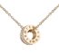 Rome Number Pendant Necklace Diamond Stainless Steel Jewelry Rose Gold Fashion color Necklace supplier