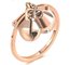 Bell Pendant Ring Stainless Steel Materials Ring  18K Pink Color Wedding Ring supplier