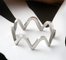 Wavy Shape Siver Color  Ring ECG Design Stainless Steel Ring supplier