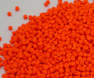 China Sport Shoe Base Pigment Rubber Masterbatch Fluorescence Orange 4 - 5 Migration supplier