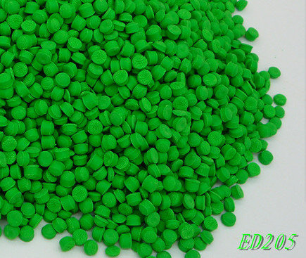 China Fluorescence Green Plastic Polymer Masterbatch With Good Dispersing Performence supplier