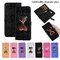 Iphone, Samsung flowing heart wallet leather case, Iphone Xs Max wallet leather case,Samsung wallet leather case supplier