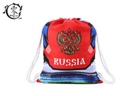 Russia Rucksack  Printed Drawstring Backpack Bag Shoulder Gym  With Logo
