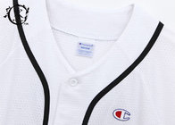 Embroider Champion Logo Jersey Sportswear T Shirt Baseball Team White Color Breathable Fabric Tees