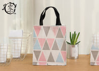 Women Sublimation Printed Canvas Tote Lovely Cartoon Pattern Beige Eco-Friendly Resuable