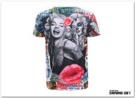 Super Star Marilyn Monroe 3D Printing Shirt Colorful Pattern Tightly Fit Spandex Apparel