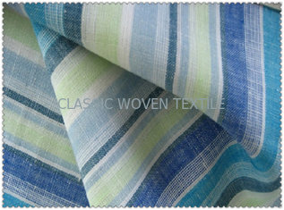China 100% LINEN FABRIC WITH YARN DYED STRIPE     14SX14S  CWT #101 supplier
