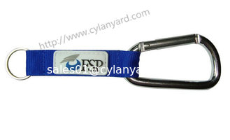 China Metal Carabiner wrist strap lanyard with rubber pad logo,function polyester wrist lanyards supplier