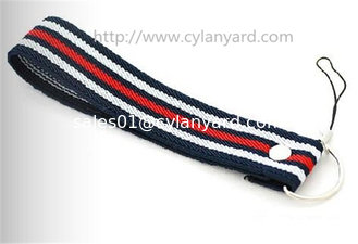 China Woven wrist strap mobile phone holder lanyard, wrist lanyard with rivet for phone holder, supplier
