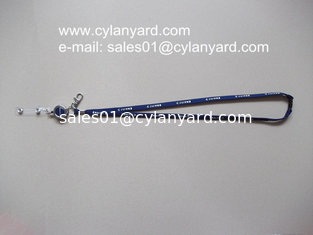 China Metal crimp tube neck strap with metal badge reel and plastic breakaway, supplier