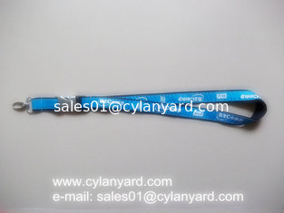 China High Graded Jacquard Label Overlaid Lanyard With Metal Detachable Release Buckle supplier