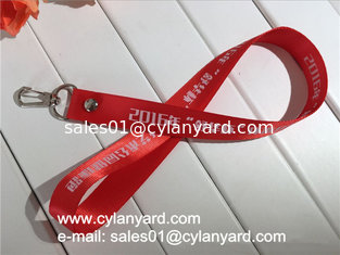 China Nylon Ribbon Lanyard factory China, custom printed nylon neck ribbon with rivet supplier