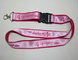 Polyester satin double layered lanyards, satin label overlay lanyards,double layer lanyard supplier