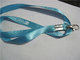 Metal crimped nylon neck strap, nylon badge lanyard with metal sheet crimp, supplier