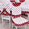 Dot design cotton dining tablecloth and chair cover set wholesale, table linens supply, supplier