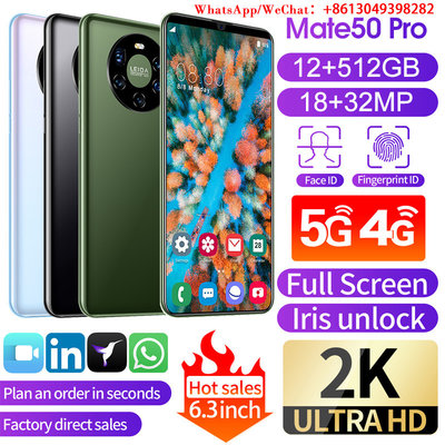 Mate 50 Pro cheapest face unlock cell phone 6.3 Inch waterdrop display 2+16GB smart mobile phones removable battery