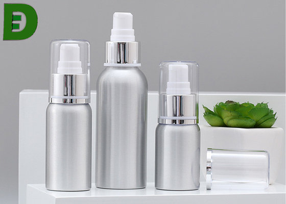 New 28/410 Metal bottle 30ml 250ml water Body Pump Shampoo Natural color of aluminum Cosmetic lotion bottle custom
