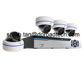 Day and Night HD Indoor IR Dome Camera PLC Wireless IP Camera 4CH PLC NVR Kits