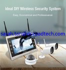 4CH 960P Wifi IP Cameras, Wifi NVR Kit, Wireless NVR with 11" HD LCD Display Screen