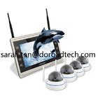 4CH 1080P WIFI IP Dome Cameras NVR Kit WiFi Camera with HD LCD Screen Display NVR
