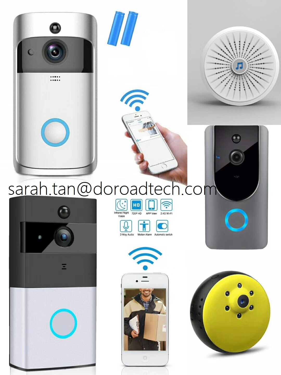Wireless Smart Video Doorbell Home WiFi Security Camera