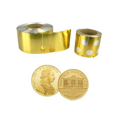 China 8011 38-40mic gold aluminium foil for chocolate coins packing supplier