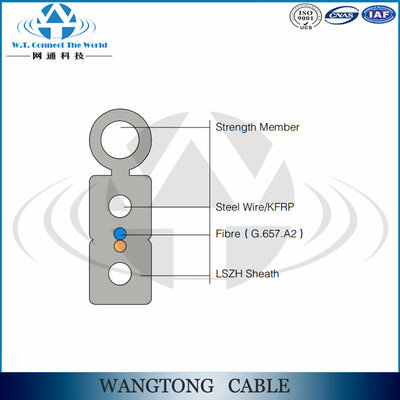 FTTH 50/ 125 fiber optical cable manufacturer drop cable GJXFH