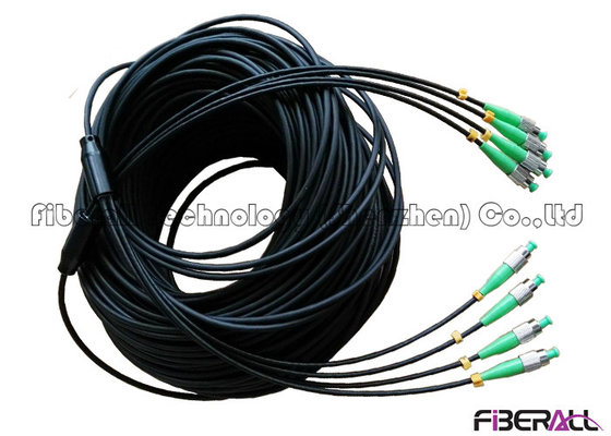 China Indoor Armoured Single Mode Fiber Patch Cord 4 Cores With FC APC Optical Connector supplier