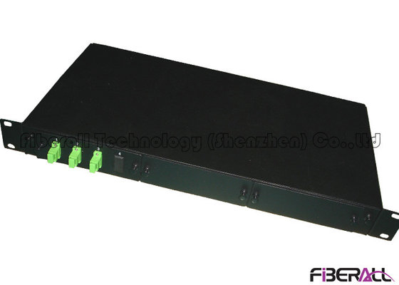 Rack Mounted Fiber Optic PLC Splitter 1x2 With Patch Panel And Adapter supplier