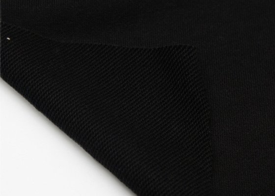 China stock 32s hoodie fabric CVC fish scale stretch knitted small wool ring fabric leisure sports suit fabric supplier