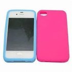 China Eco Friednly Blue Silicone Cellphone Case OEM / ODM For Iphone5 distributor
