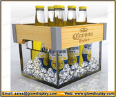 Acrylic Zebrano Wood Corona Extra Light beer Bottle Cooler Ice Bucket