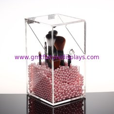 China Plexiglass Makeup Brush Display Stand Clear Acrylic Cosmetic Brush Holder supplier