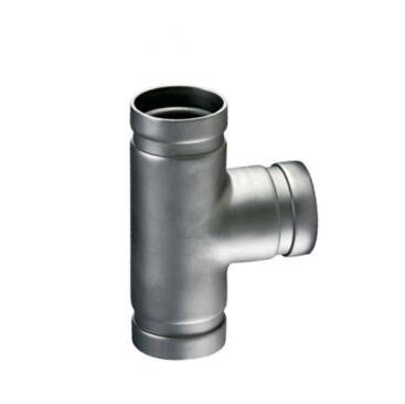 Anti Rust Grooved Pipe Fittings Grooved Equal Tee With Round Head Code