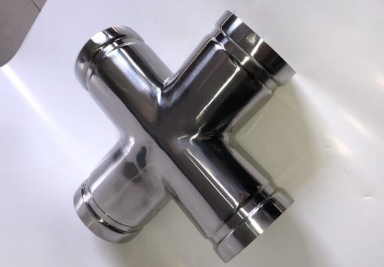 High Accuracy Grooved Pipe Coupling Grooved Cross With Fine Polished