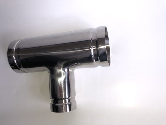 High Polished 3 Way Grooved Reducing Pipe Tee , Grooved End Pipe Fittings