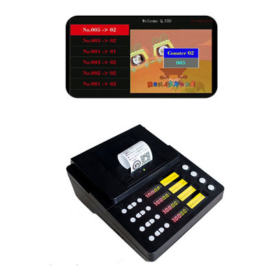 China Simple 4 Service Push Button wireless queue number system ticket printer integrate with call pad supplier