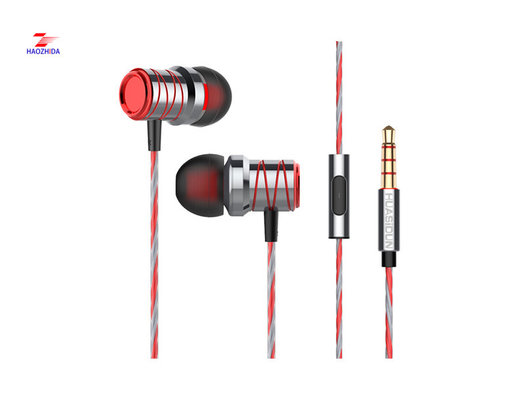 Impedance 16Ω with Metal Mircophone TPE Material Haozhida and ring off  playing  stop and  volume control earphone supplier