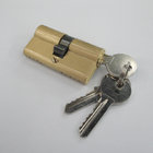 60mm Euro Profile Double Brass Cylinder with 3 brass normal keys original brass color