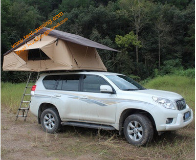 China Outdoor  Waterproof Aluminum Poles 2-4 People Travelling Camping Car Top Trailer Tent supplier